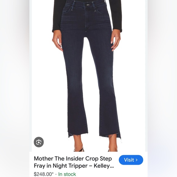MOTHER Insider Crop Step Fray - Picture 1 of 8